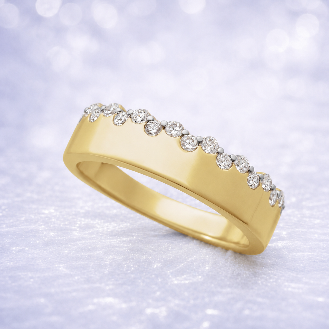 14K Gold | Natural Diamond Wedding Anniversary Band