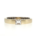 14K Gold & Platinum | Yellow Gold Natural Diamond Sideways Baguette Wedding Band