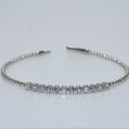 14K Gold | WG 0.97 ct Natural Diamond Flex Bezel Bangle Bracelet