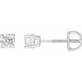 14K Gold | WG 1/3 cttw Natural Round Diamond Stud Solitaire 4 prong Earrings