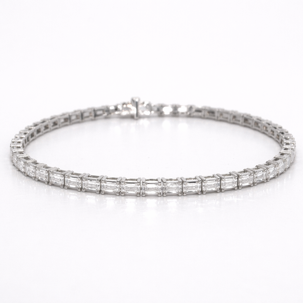 Diamond bracelet on a white background