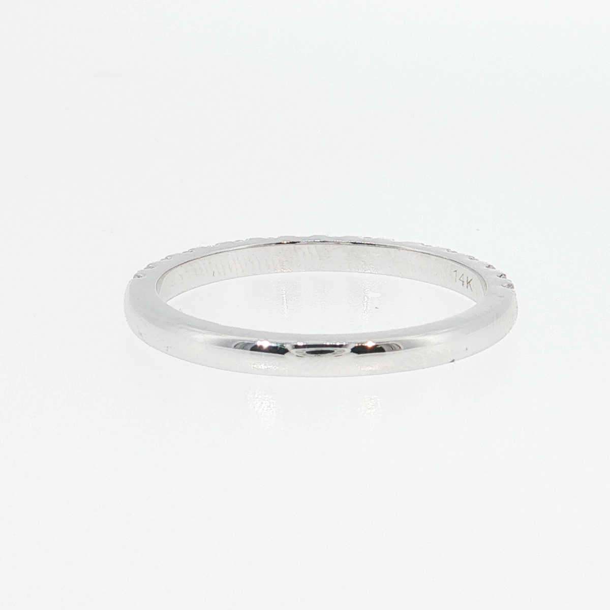 14K Gold | White Gold .35cttw Round Lab Diamond Half Eternity Wedding/Anniversary Band
