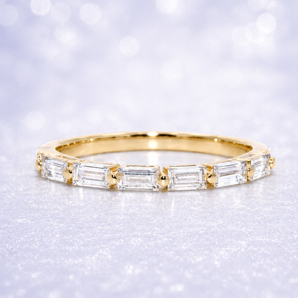 14K Gold | White Gold .364cttw Baguette Lab Diamond Wedding/Anniversary Band