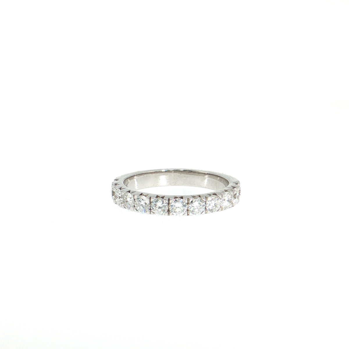 14K Gold | White Gold 1.02 cttw Round Lab Diamond Half Eternity Wedding/Anniversary Band