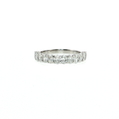 14K Gold | White Gold 1.08 CT Oval Brilliant Cut Diamond Half Eternity Wedding/Anniversary Band 