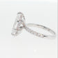14K Gold | White Gold 2.54CT Marquise Lab Diamond Engagement Ring with Pavé-Prong Hidden Halo Setting and Pavé Band