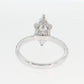 14K Gold | White Gold 2.54CT Marquise Lab Diamond Engagement Ring with Pavé-Prong Hidden Halo Setting and Pavé Band