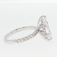 14K Gold | White Gold 2.54CT Marquise Lab Diamond Engagement Ring with Pavé-Prong Hidden Halo Setting and Pavé Band