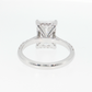 14K Gold | White Gold 4.03CT Rectangular Brilliant Cut Lab Diamond with Hidden Halo and Pavé Band Engagement Ring