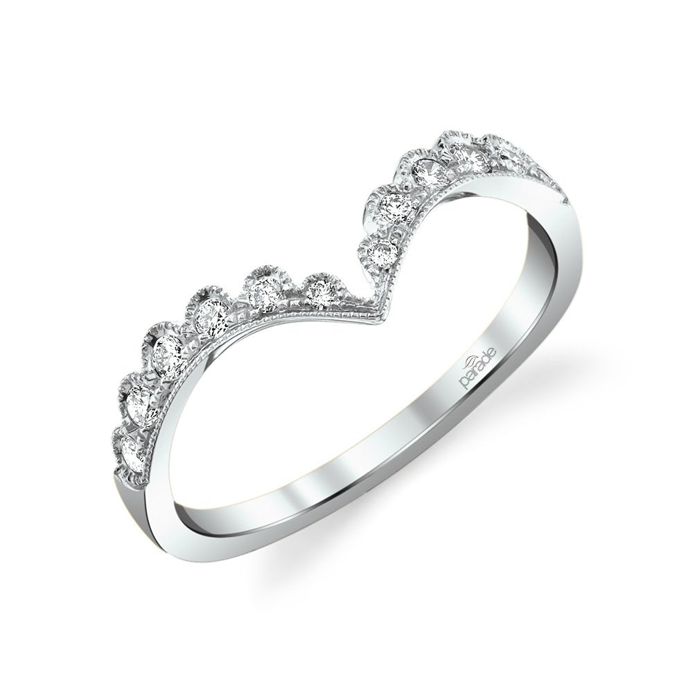 14K Gold | White Gold Lumiere Bridal 0.17ct Natural Diamond Wedding Band