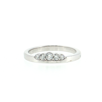 14K Gold | White Gold Tiara Diamond Wedding Band