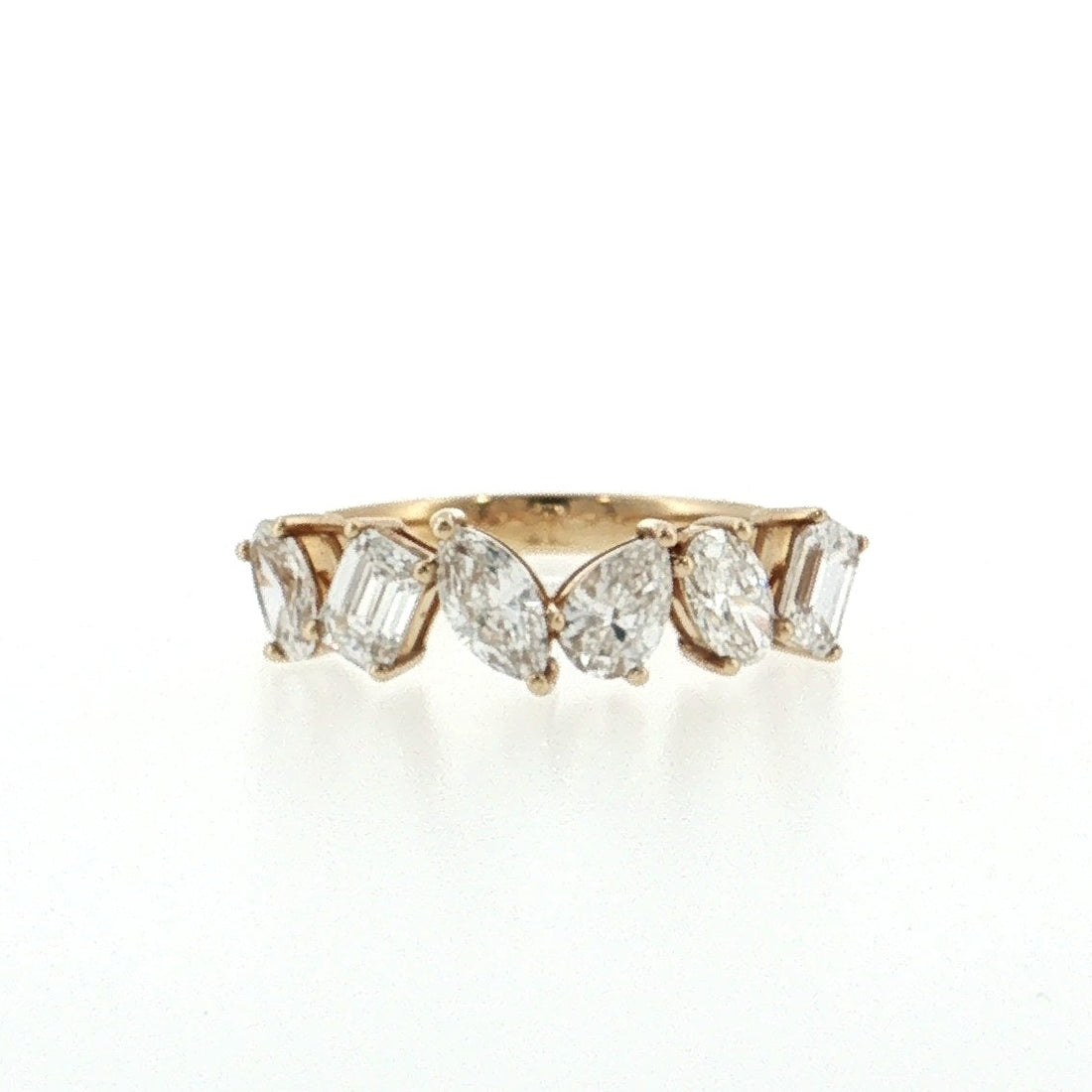 14K_Gold_YG_1.315cttw_MarquiseOvalPearEmerald_Lab_Diamond_WeddingAnniversary_Band