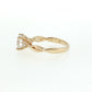 Gold ring with a diamond on a white background 14K Gold | YG 1.54ct Lab Round with .15ct Natural Round Diamond Accents Engagement Ring