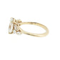Gold ring with diamond accents on a white background 14K Gold | YG 2.05ct Lab Oval with .15ct Pear & .25 Marquise Natural Diamond Accents Ring Engagement Ring 