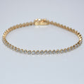 14K Gold | YG 3.82ct Lab Round Diamond 7 inch 3 Prong Tennis Bracelet