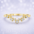 14K Gold | Yellow Gold .19cttw Natural Diamond V Shaped Wedding Band