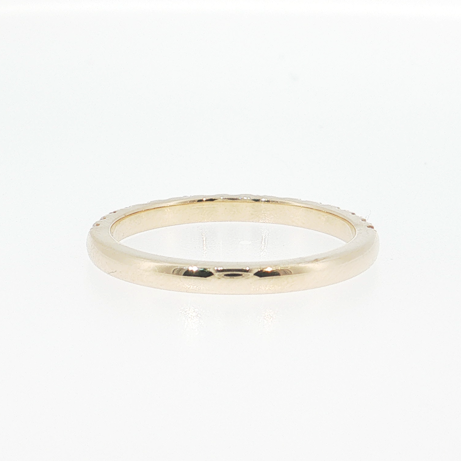 14K Gold | Yellow Gold .34cttw Round Lab Diamond Half Eternity Wedding/Anniversary Band
