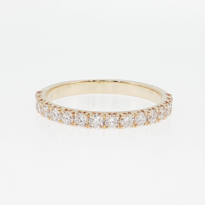 14K Gold | Yellow Gold .55cttw Round Lab Diamond Eternity Wedding/Anniversary Band