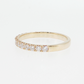 14K Gold | Yellow Gold .55cttw Round Lab Diamond Half Eternity Wedding/Anniversary Band