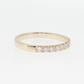 14K Gold | Yellow Gold .55cttw Round Lab Diamond Half Eternity Wedding/Anniversary Band