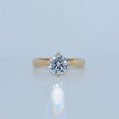 14K Gold | Yellow Gold 1.51CT Round Lab Diamond Compass Setting Solitaire Engagement Ring