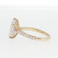 14K Gold | Yellow Gold 3.04CT Pear Brilliant Cut Lab Diamond with Hidden Halo and Pavé Band Engagement Ring