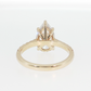 14K Gold | Yellow Gold 3.04CT Pear Brilliant Cut Lab Diamond with Hidden Halo and Pavé Band Engagement Ring