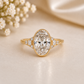 14K Gold | Yellow Gold 3.06CT Brilliant Cut Oval Bezel Lab Diamond Engagement Ring