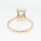 14K Gold | Yellow Gold 3.55CT Rectangular Brilliant Cut Lab Diamond Engagement Ring with Pavé Band