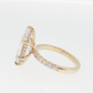 14K Gold | Yellow Gold 4.65 cttw Marquise Brilliant Cut Lab Diamond with Hidden Halo and Pavé Band Engagement Ring