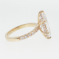 14K Gold | Yellow Gold 4.65 cttw Marquise Brilliant Cut Lab Diamond with Hidden Halo and Pavé Band Engagement Ring