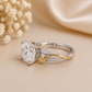 14K Gold | Yellow Gold East-West Oval Engagement Ring (Semi-Mount) – 10×7mm (~2CT) with .12ct Round Diamond Accents