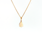 14K Gold | Yellow Gold Pear Shaped 1.05CT Opal Pendant with .03CT Round Natural Diamond