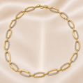 14K_Gold_Yellow_and_White_Diamond_Cut_Oval_Paperclip_Link_17_Necklace