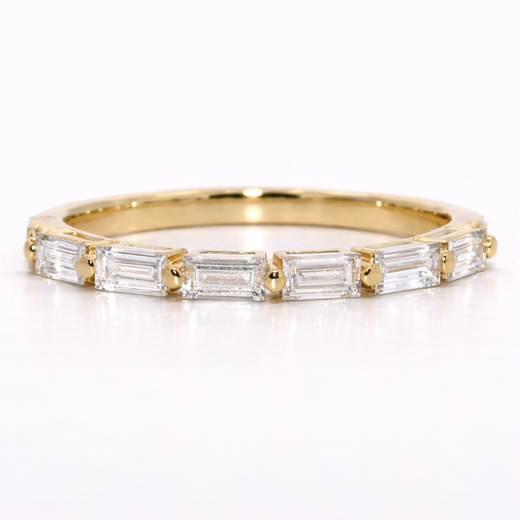 14K White Gold .364cttw Baguette Lab Diamond Wedding/Anniversary Band