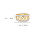 Shanore | 14K Gold Traditional Anniversary Ring Trinity Ring with Lab Diamond Border