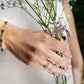 Shanore | 14K Gold Trinity Ring with Lab Diamond Border