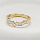 Shanore | 14K Gold Lab Diamond Contour Band for Claddagh Ring