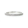 14k Gold | 0.17 cttw Natural Diamond 2 Row Pave Band Ring white gold