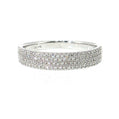 14k Gold | 0.23 cttw Natural Diamond 4 Row Pave Ring white gold