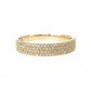 14k Gold | 0.23 cttw Natural Diamond 4 Row Pave Ring