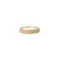 14k Gold | 0.23 cttw Natural Diamond 4 Row Pave Ring