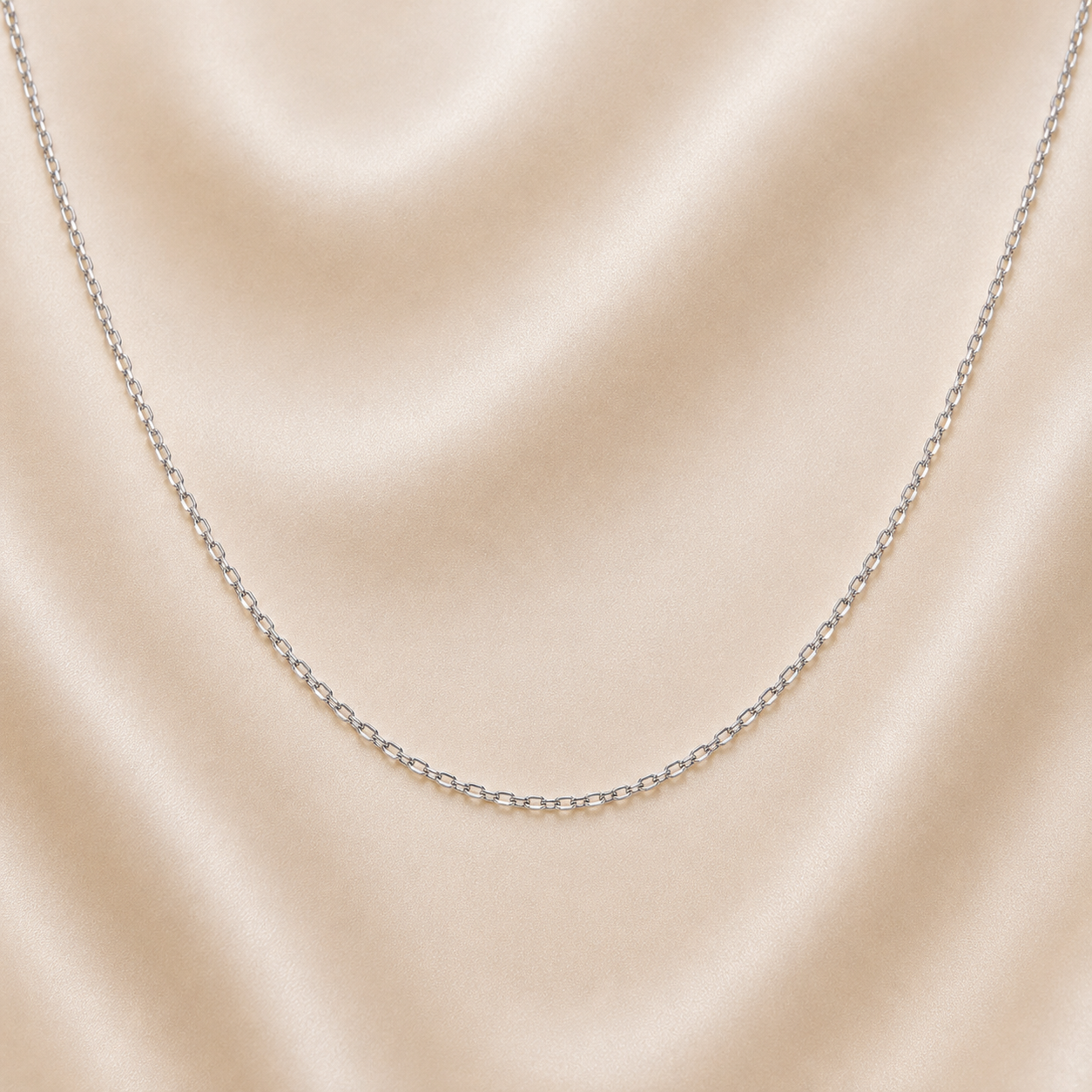 14k Gold | White Gold Cable Chain 20" 18" 1mm 1.85mm