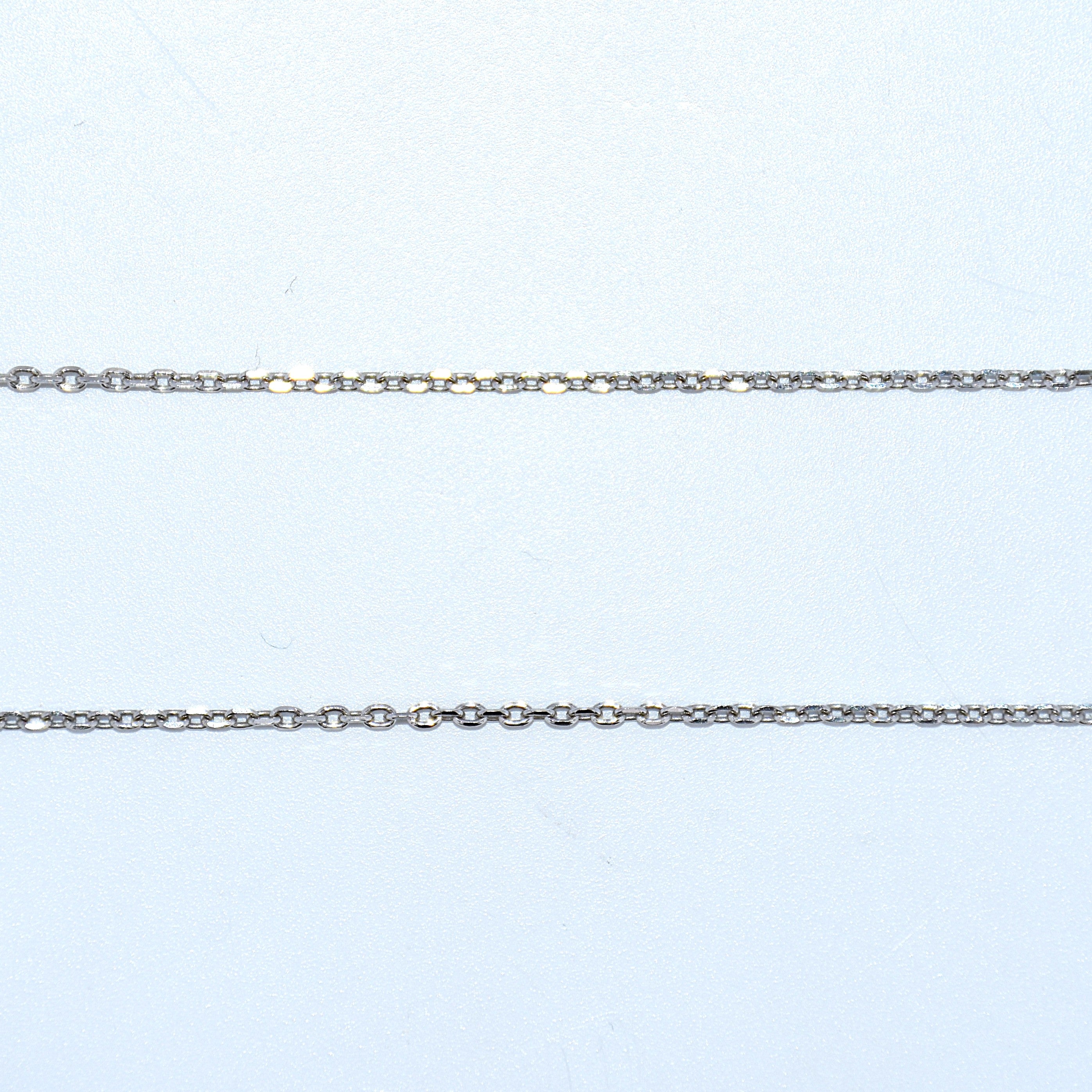 14k Gold | White Gold link chain Cable Chain 20" 18" 1mm 1.85mm