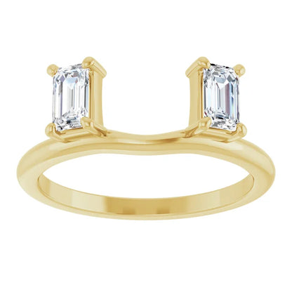 14K Gold | 5/8 cttw Lab Diamond Wrap-Style Ring Enhancer