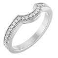 14K Gold | White Gold 1/8 cttw Lab Diamond Contour Band