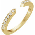 14K Gold | Yellow Gold 1/6 cttw Lab Diamond Open Band