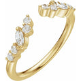 14K Gold | 1/4 cttw Lab Diamond Open Band