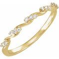 14K Gold | Yellow Gold 1/8 cttw Lab Diamond Wedding/ Anniversary Band