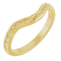14K Gold | Yellow Gold Floral Contour Band